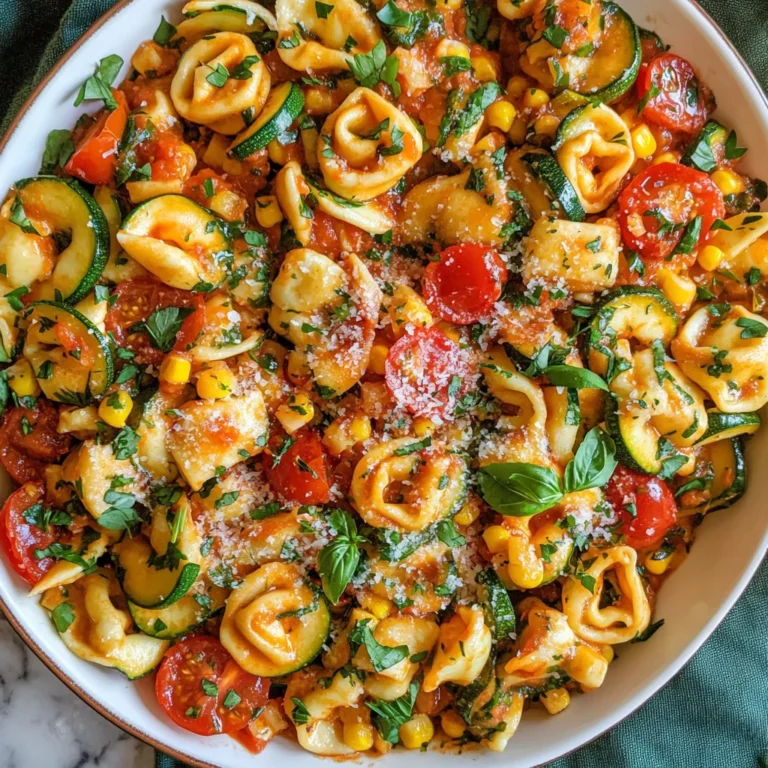 Cheese Tortellini with Summer Veggies