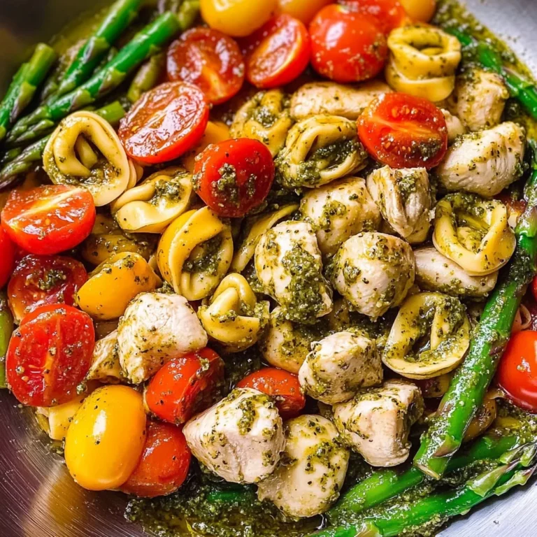 Pesto Chicken Tortellini and Veggies