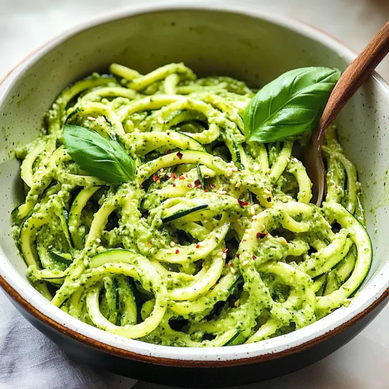 Raw Avocado Pesto Zucchini Noodles