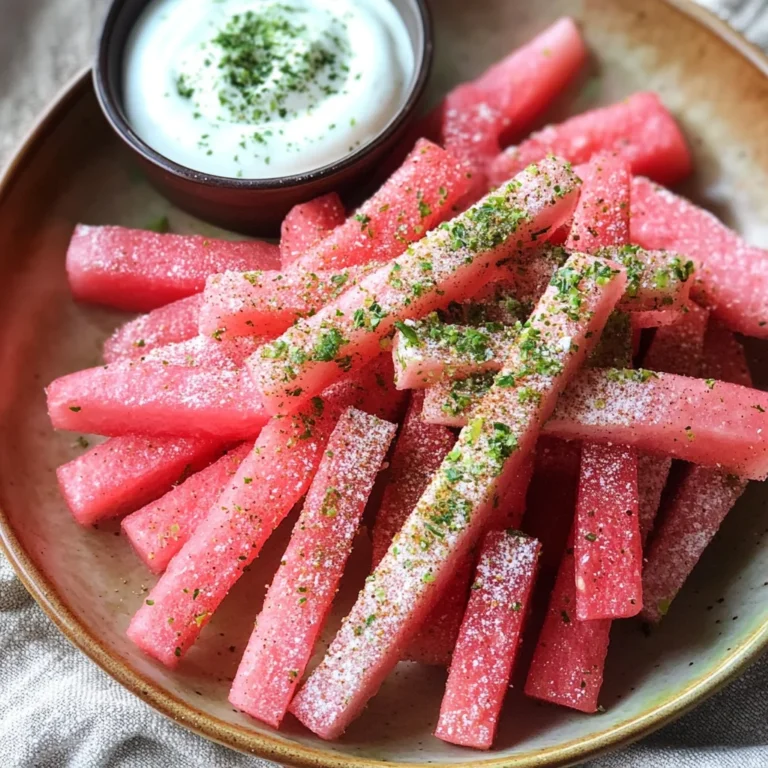 Watermelon Fries with Coconut Lime Dip | Healthy Summer Snack!
