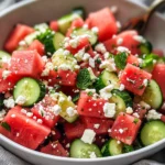 Watermelon Salad with Cucumber and Feta