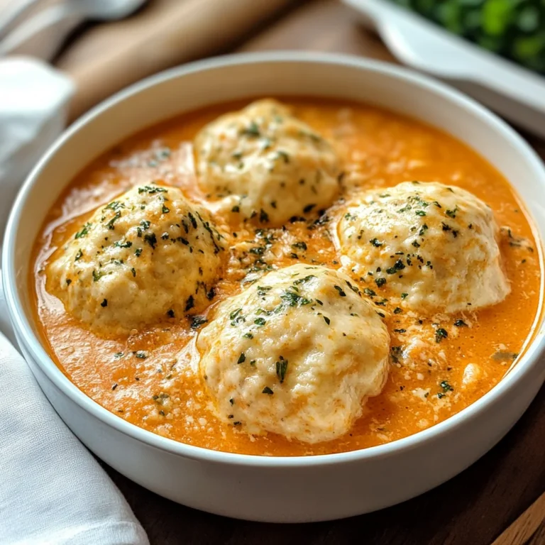 Best Tomato Soup with Cheddar Bay Dumplings