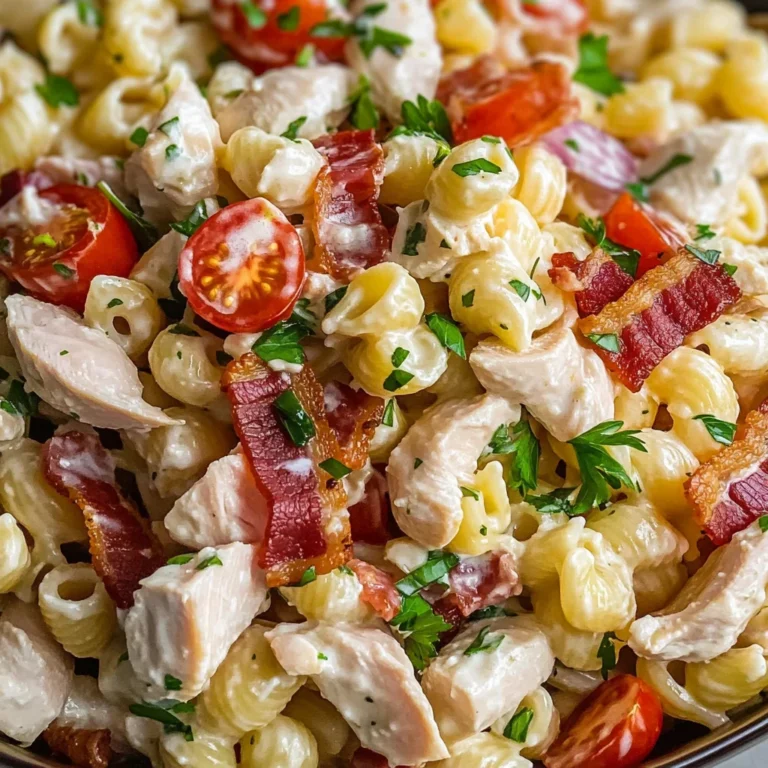 Chicken Turkey Bacon Ranch Pasta Salad