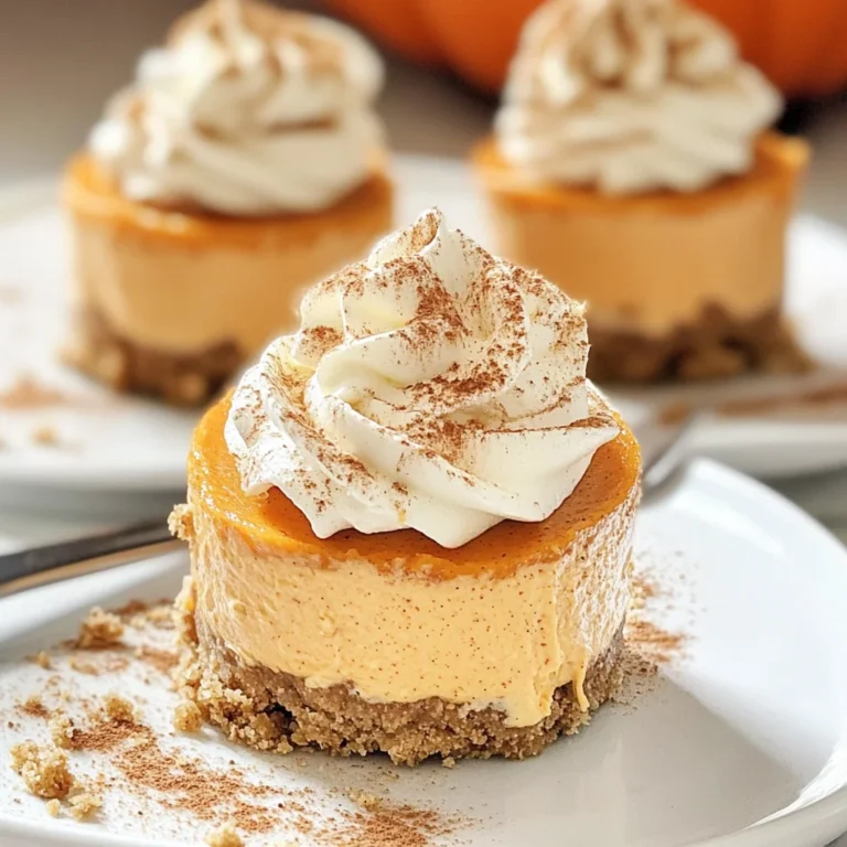 No Bake Pumpkin Mini Cheesecakes