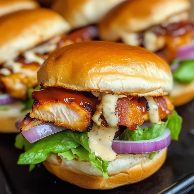 Turkey Bacon Ranch BBQ Chicken Sliders