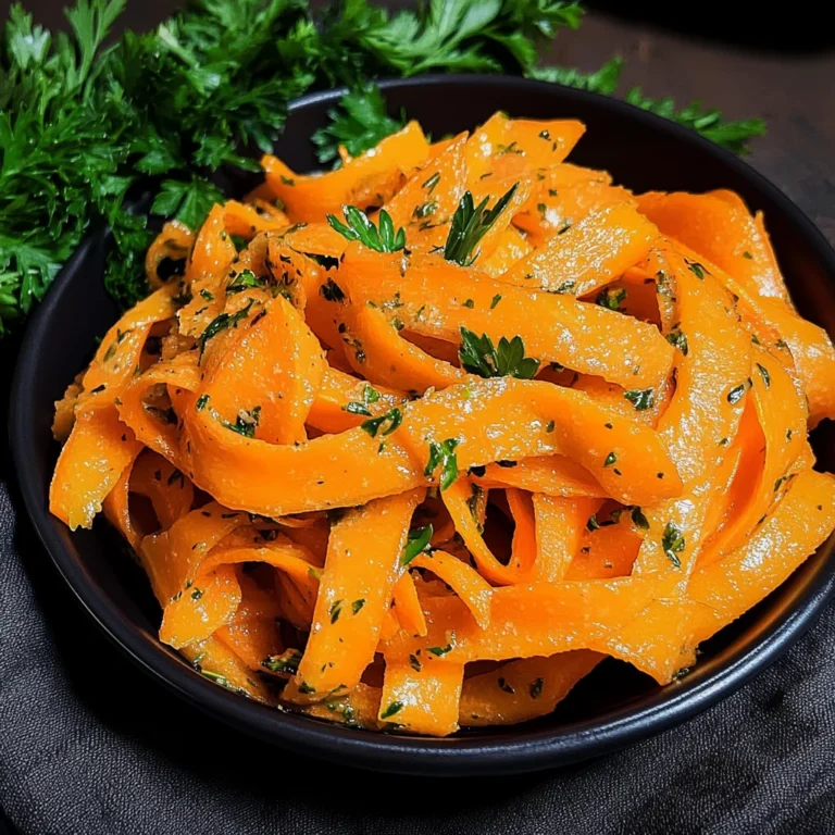 Carrot Ribbons in Rosemary Butter Sauce