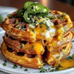 Cheddar Jalapeño Cornbread Waffles