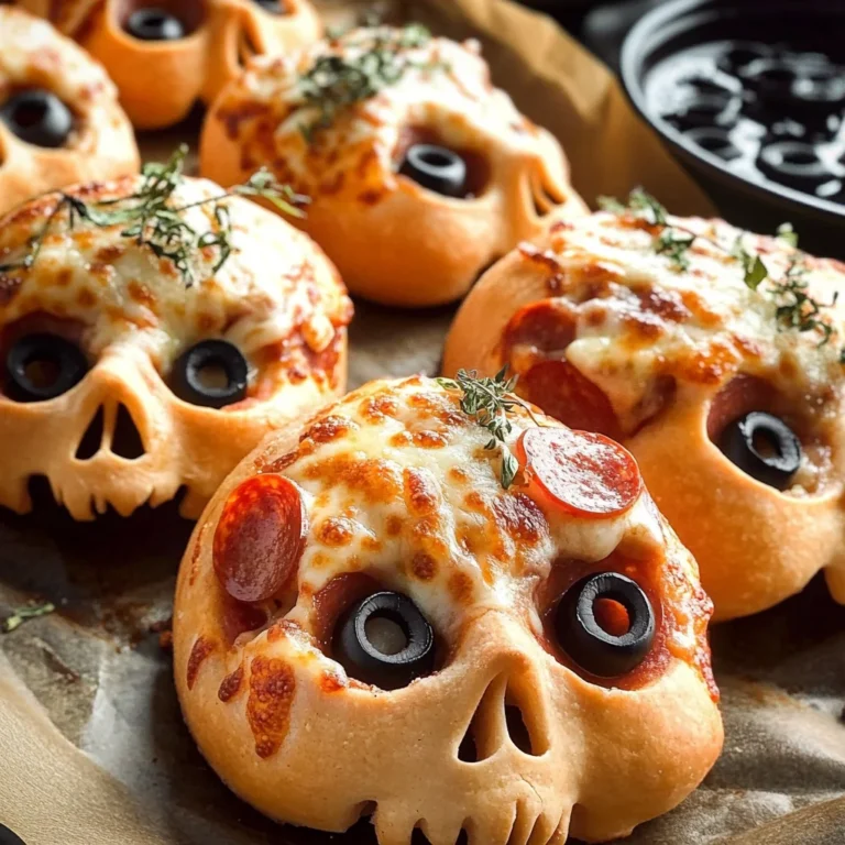 Cheesy Halloween Pizza Skulls