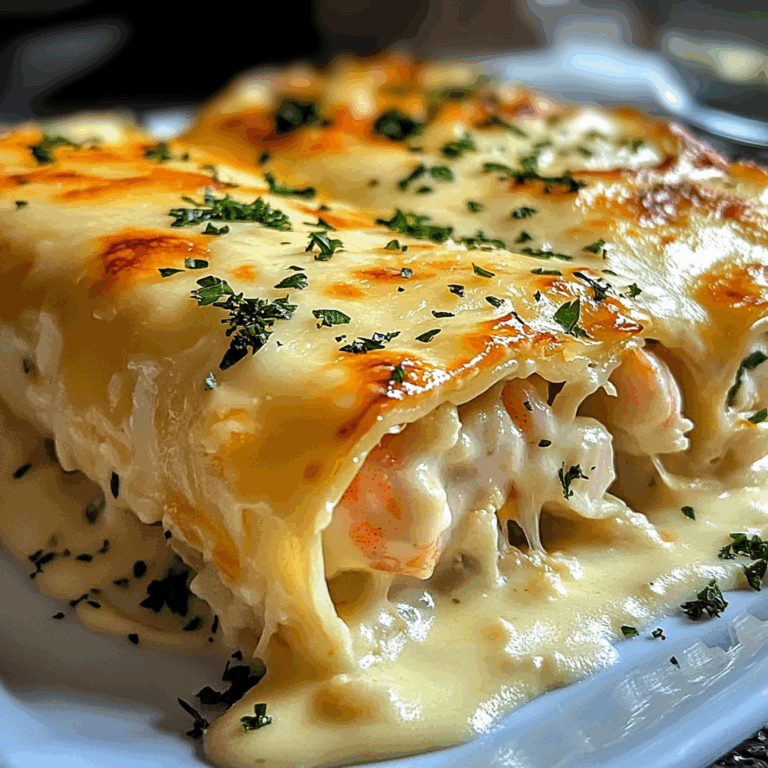 Dive into Decadence: Shrimp & Crab Alfredo Lasagna Roll-Ups You’ll Crave