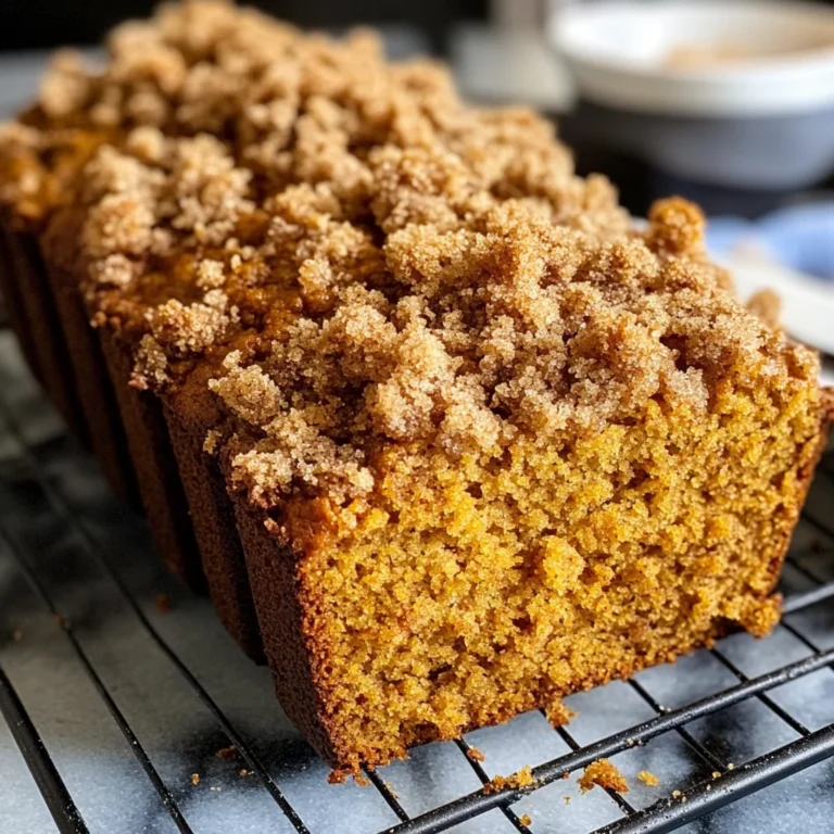 Easy Pumpkin Bread with Crumb Topping