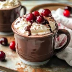Slow Cooker Chocolate Covered Cherry Hot Chocolate