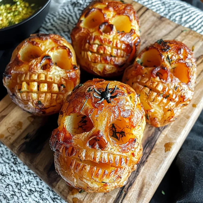 Spooky Halloween Skull Potatoes