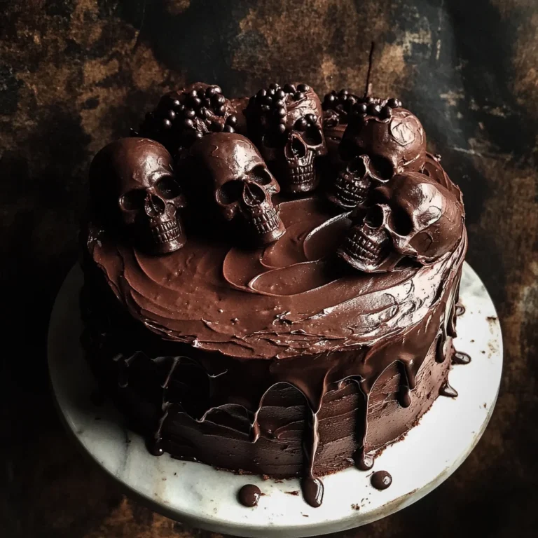 Vegan Chocolate Layer Skull Cake