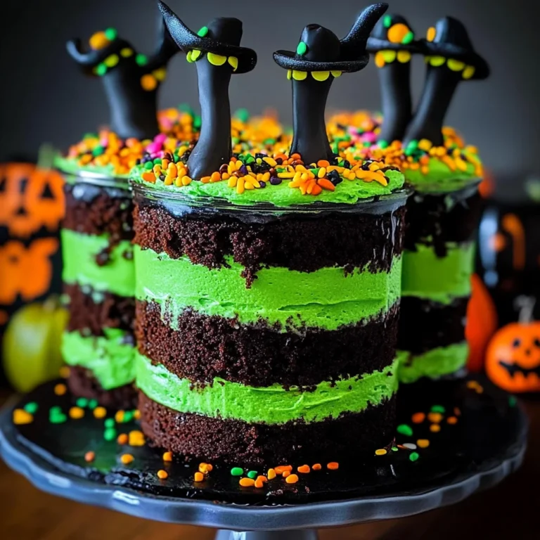 Witches Brew Halloween Cake Jars