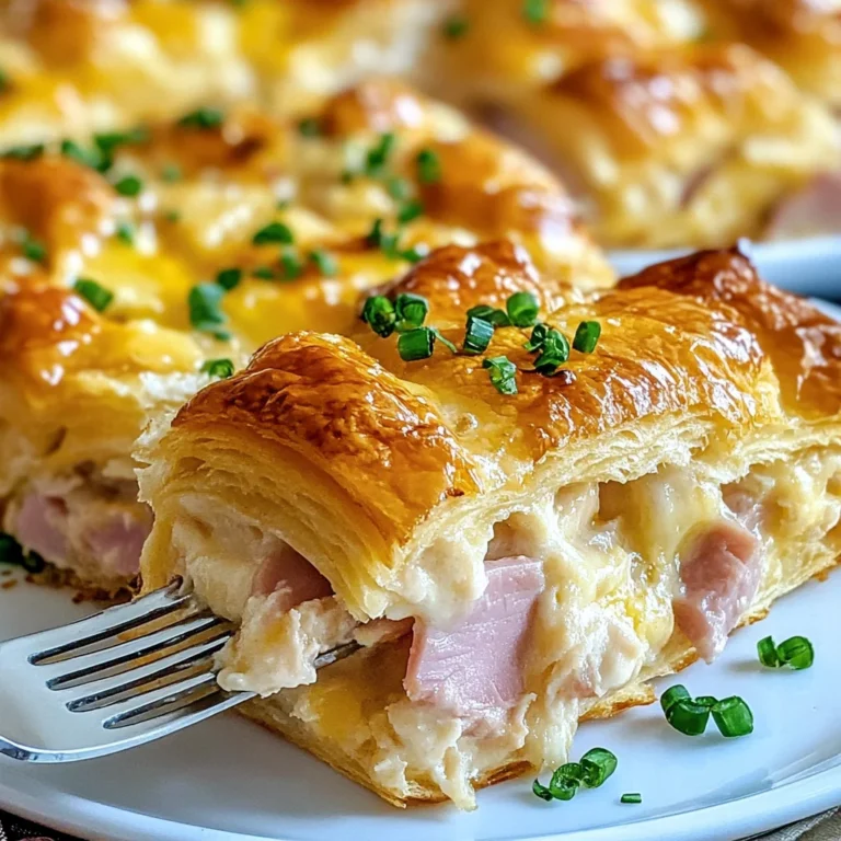 chicken chicken ham and Cheese Croissant Breakfast Casserole