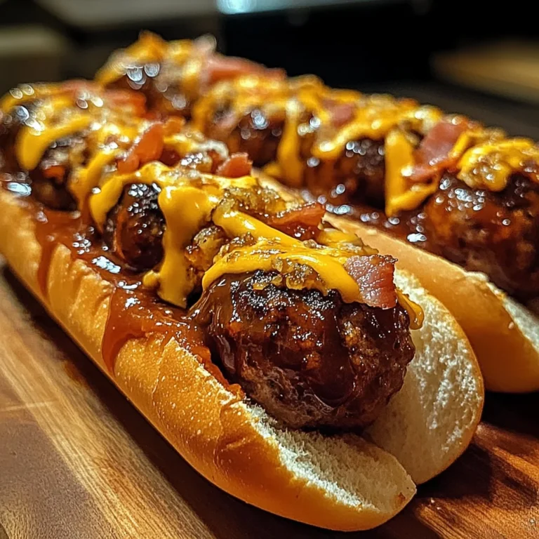 Bourbon BBQ Turkey Bacon Cheeseburger Meatball Subs Ready in 30 Minutes