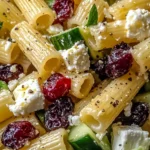 Feta & Cranberry Rigatoni Salad with Lemon Vinaigrette