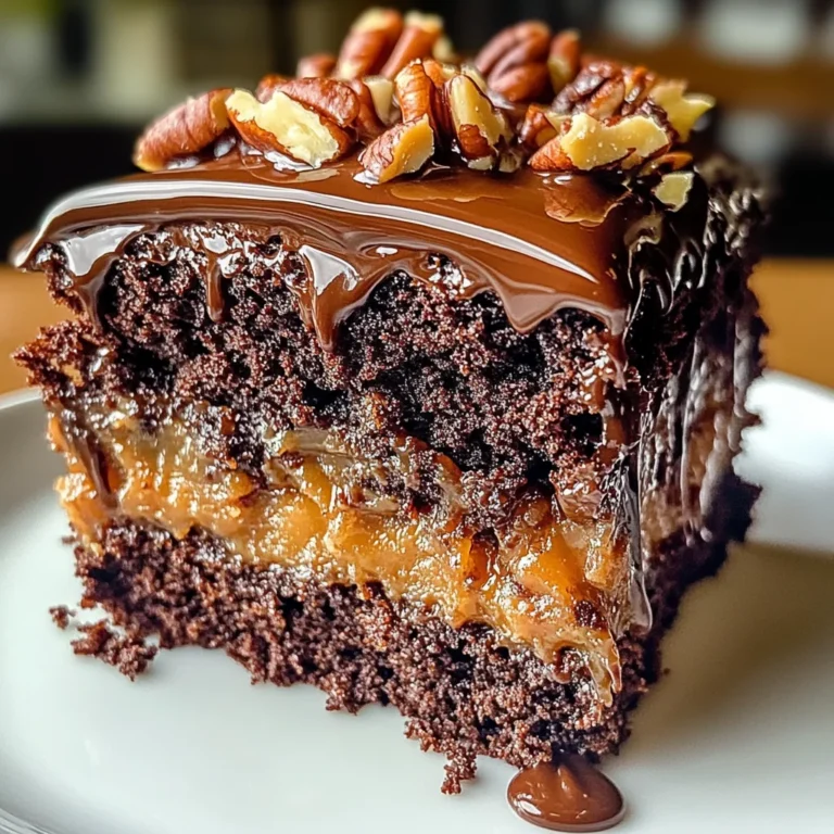 German Chocolate Poke Cake