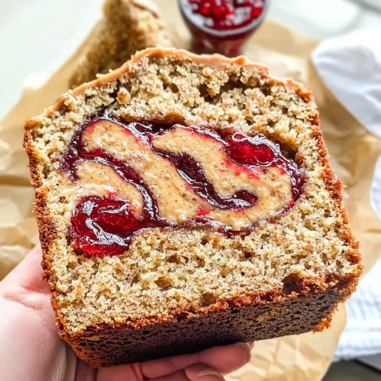 Peanut Butter & Jelly Banana Bread Recipe