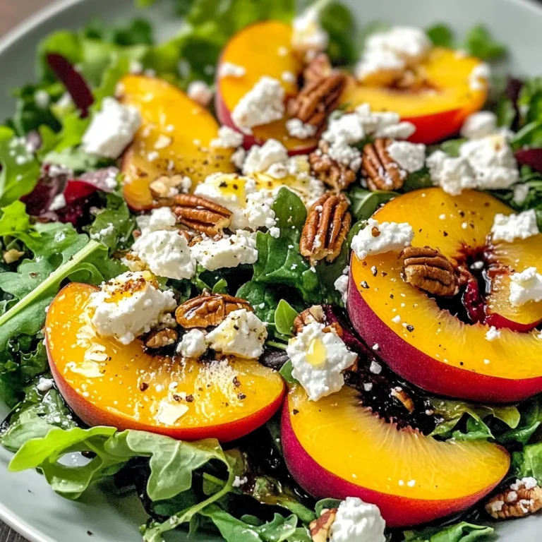 Simple Peach Feta Salad